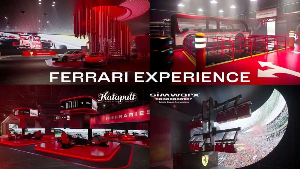 The Ferrari concept is a media-based attraction, featuring immersive simulator rides, an esports adrenalin hub and exclusive themed dining experiences for all the family to enjoy. 