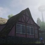 hero image of grandmothers attraction featuring a cottage with a flying island observation tower in the background.